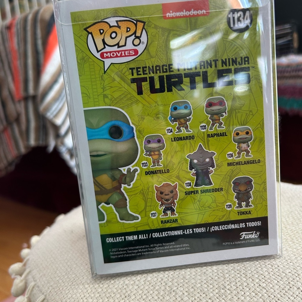 Leonardo Funko Pop! Movies 1134 Teenage Mutant Ninja Turtles Pop TMNT 2 - Picture 4 of 8